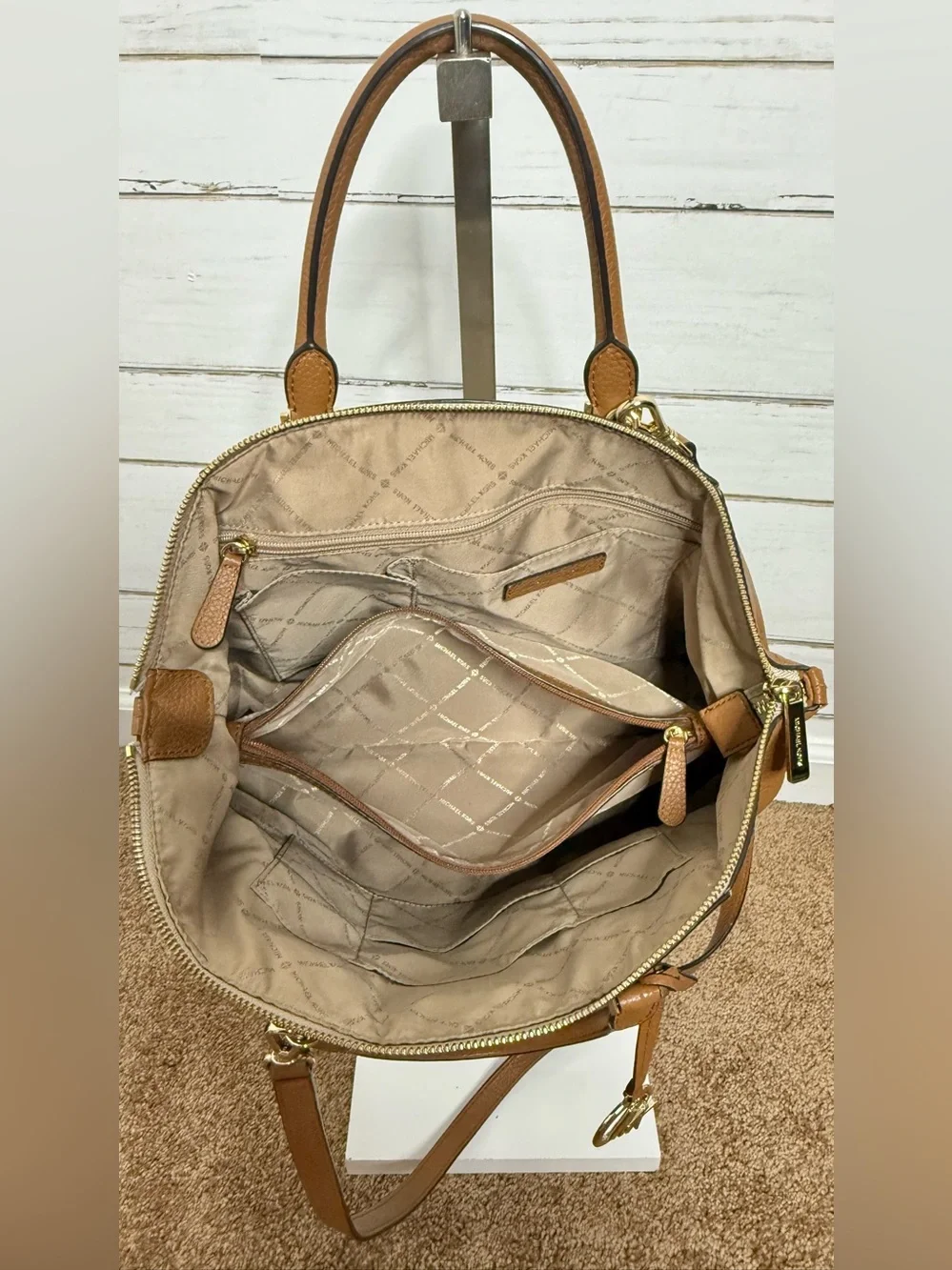 Michael Kors Signature Logo Satchel Crossbody
